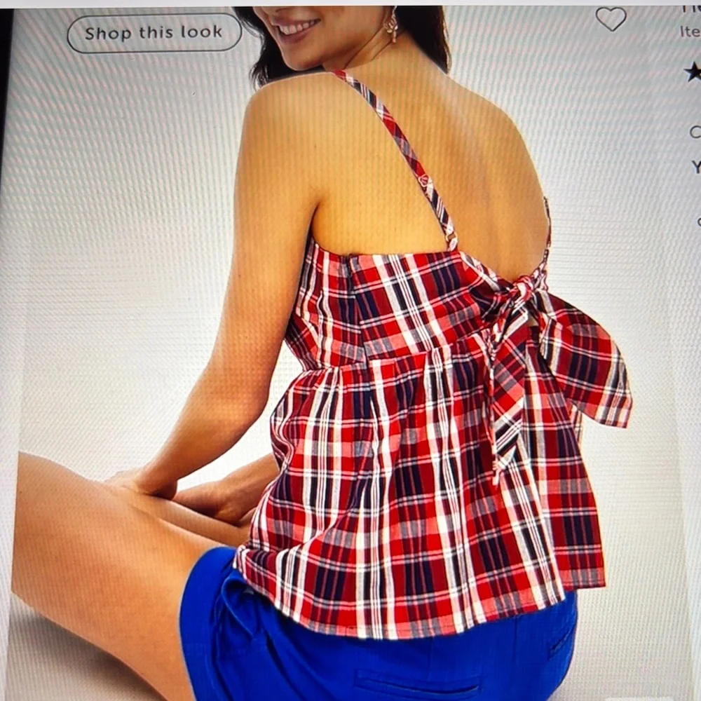 NWT J. Crew Tie-Back Strappy Top, 2